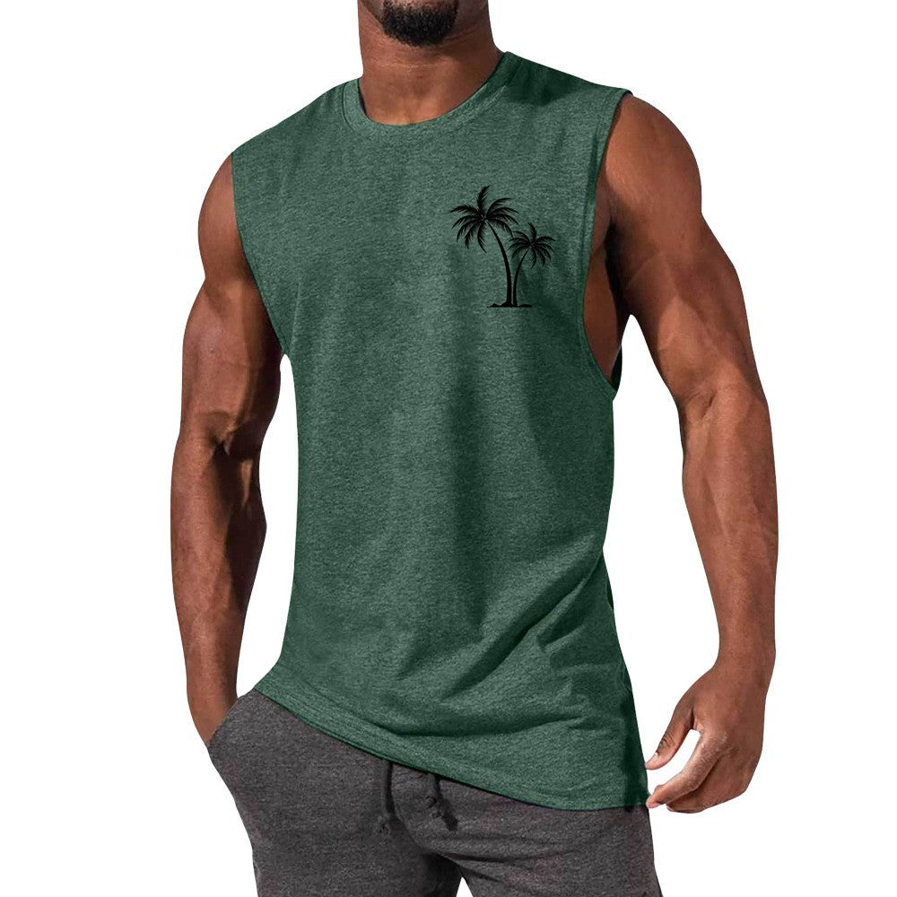 Débardeur brodé cocotier pour homme