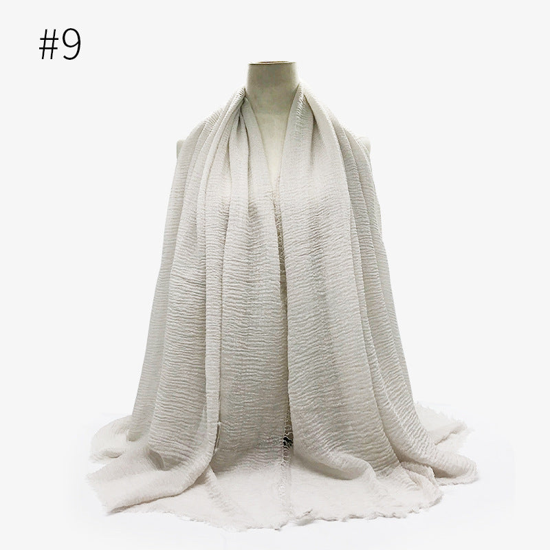 Bubble Cotton Scarf Hijab Wrap Shawl