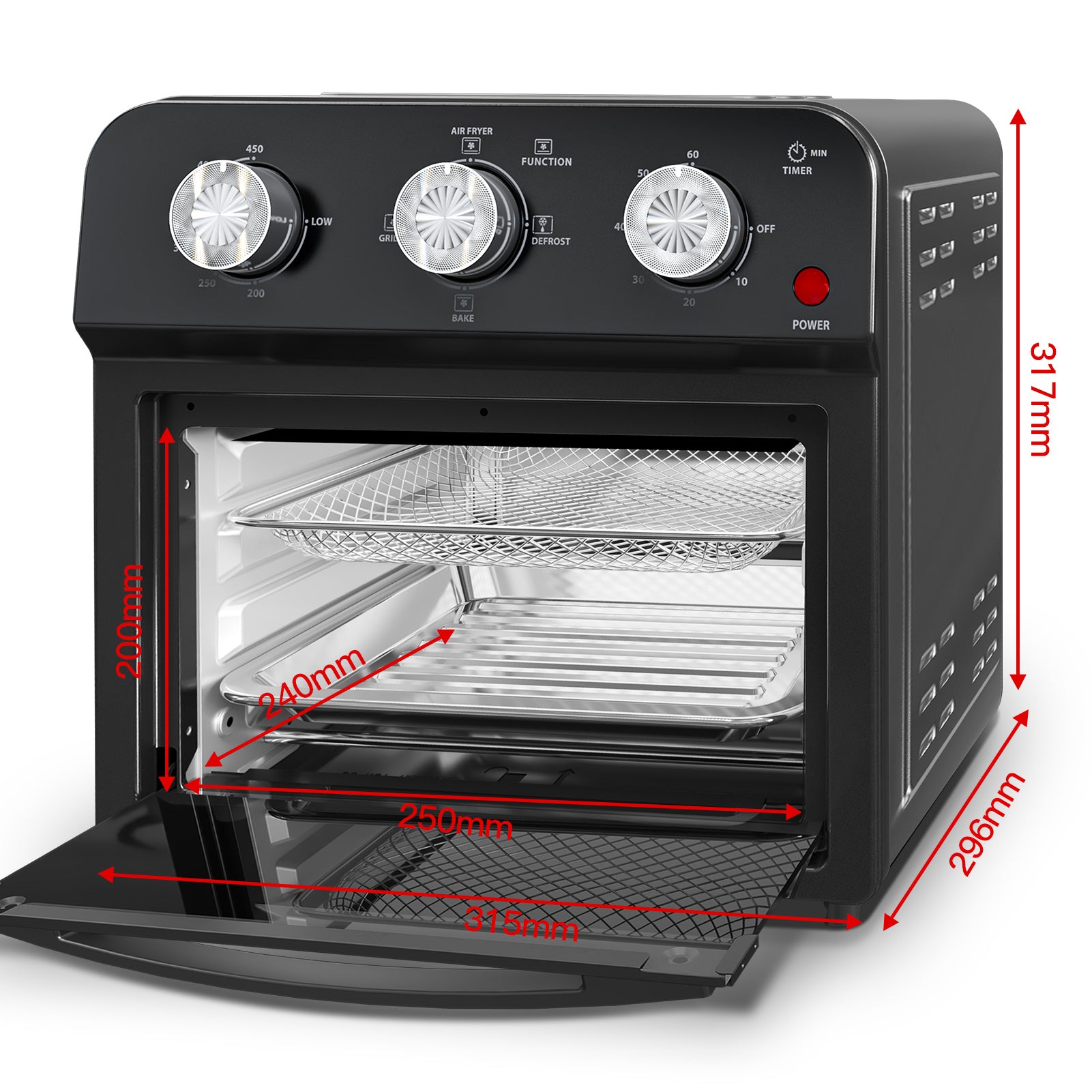 12.5 Qt Air Fryer with Multi-Function Grill