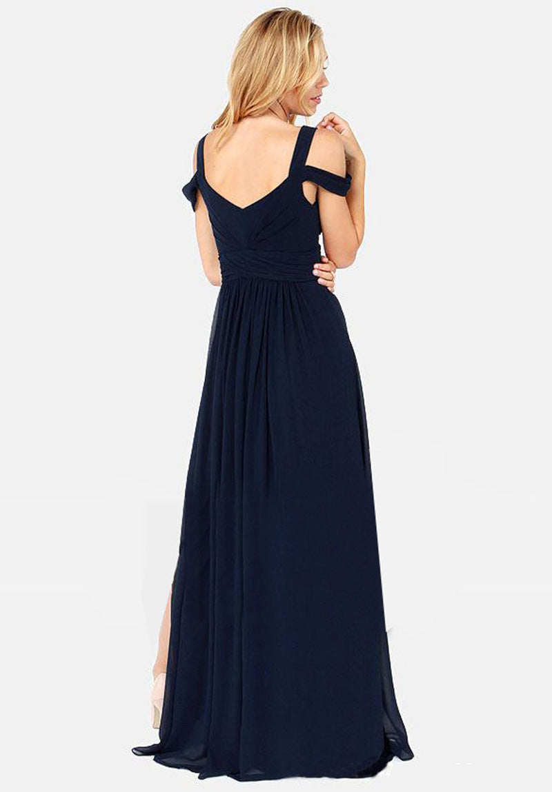 Elegant Greek Style Pleated Gown