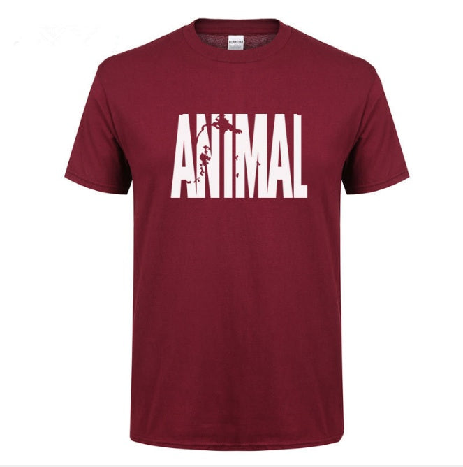T-shirt de fitness d'été en coton imprimé pour homme