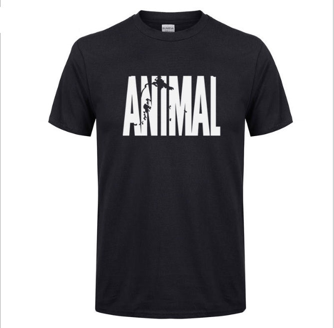 T-shirt de fitness d'été en coton imprimé pour homme
