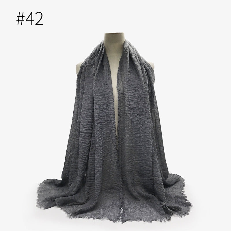 Bubble Cotton Scarf Hijab Wrap Shawl
