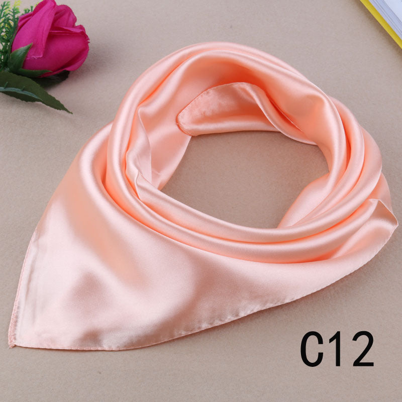 Korean Style Silk Square Scarf