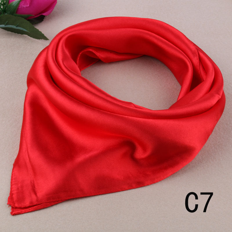 Korean Style Silk Square Scarf