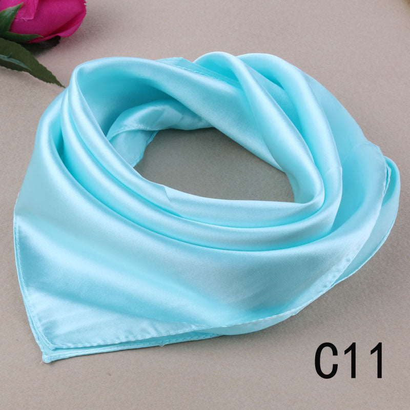 Korean Style Silk Square Scarf