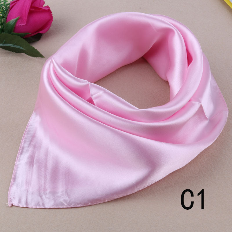 Korean Style Silk Square Scarf