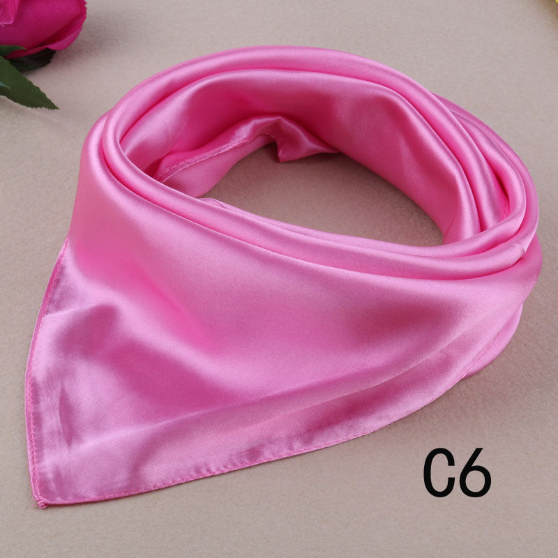 Korean Style Silk Square Scarf