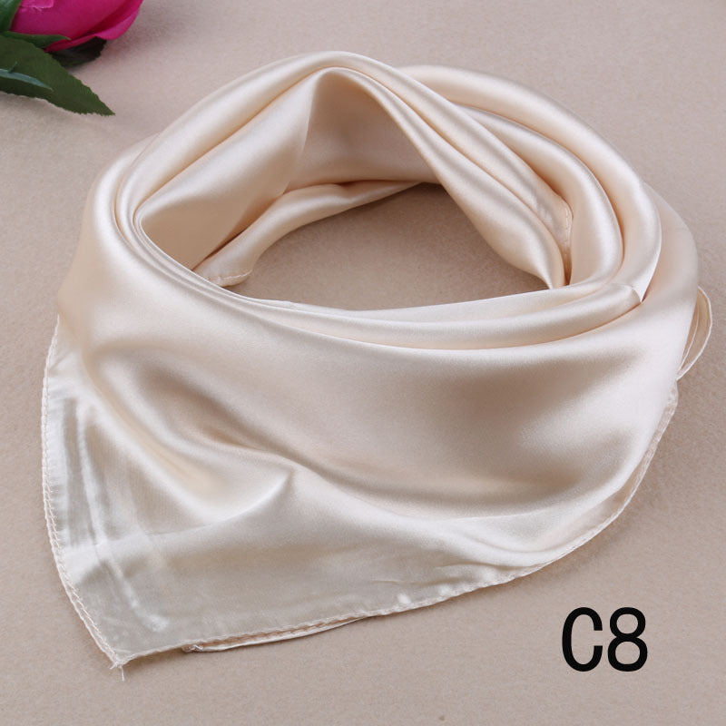 Korean Style Silk Square Scarf