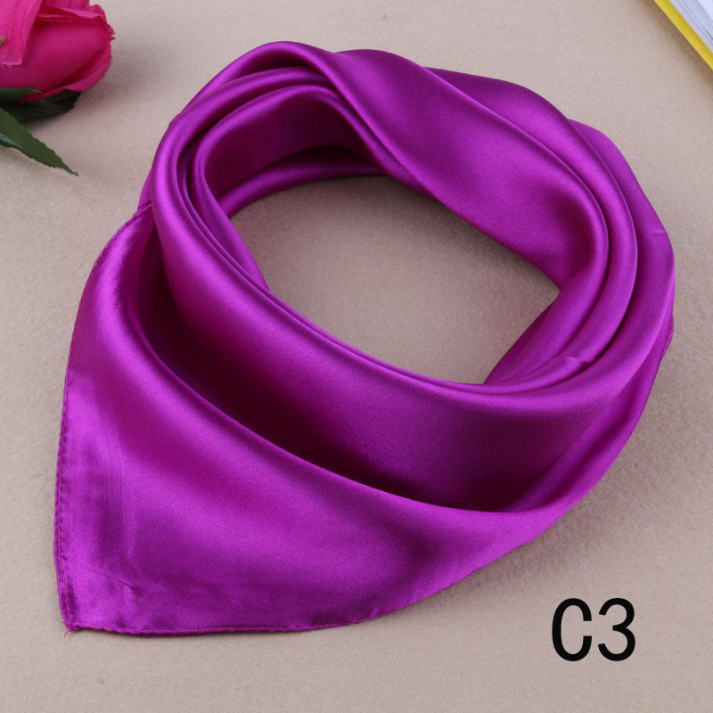 Korean Style Silk Square Scarf