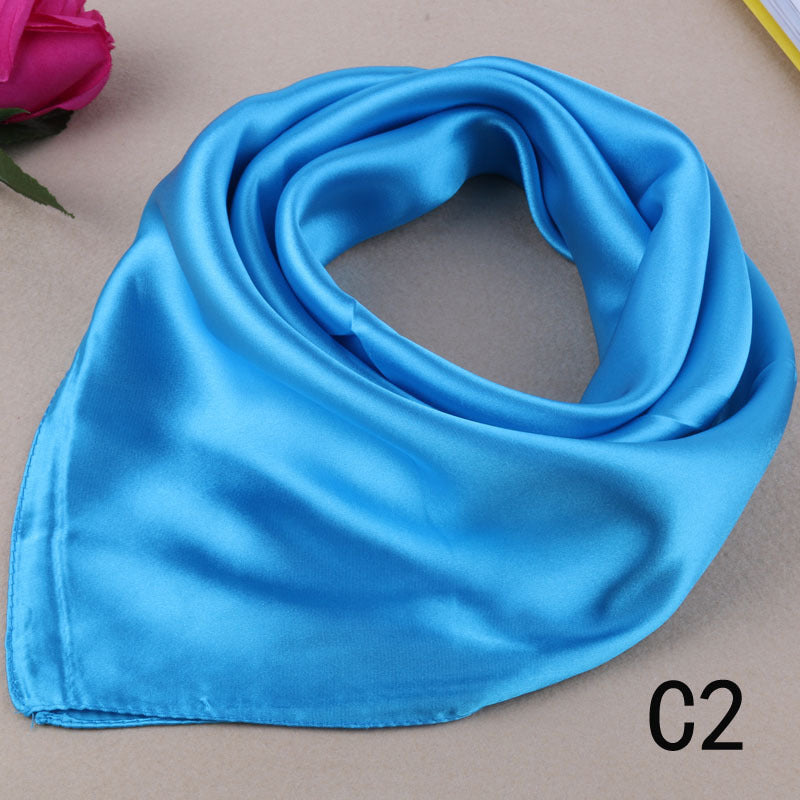 Korean Style Silk Square Scarf