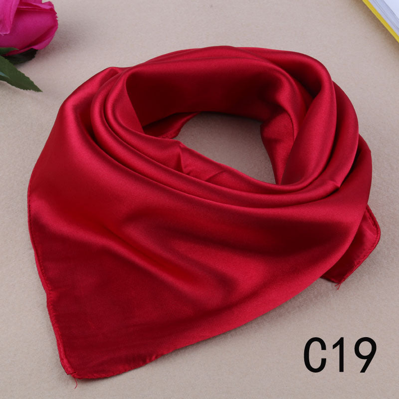 Korean Style Silk Square Scarf