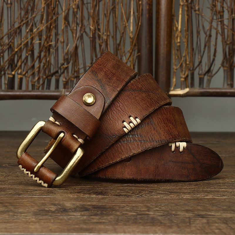 Handmade Retro Cowhide Leather Belt