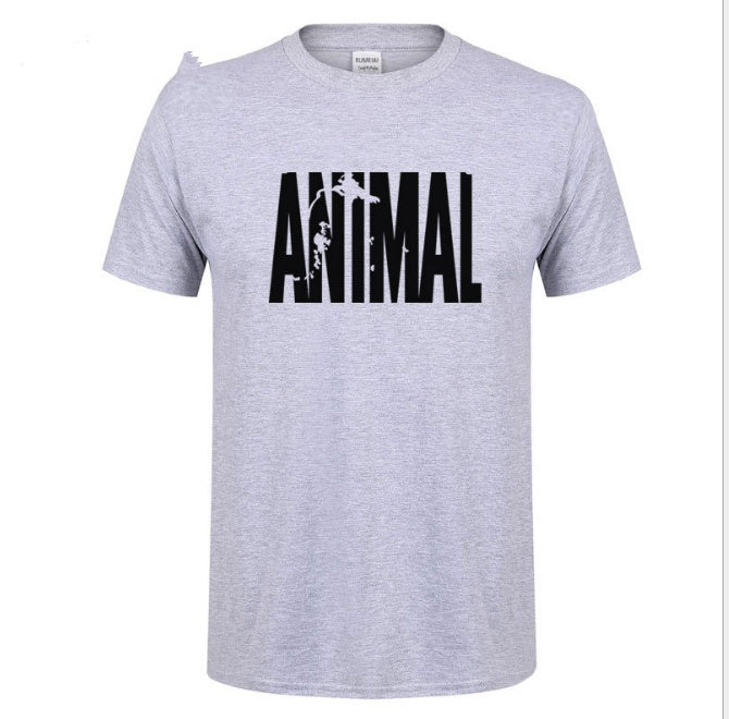 T-shirt de fitness d'été en coton imprimé pour homme