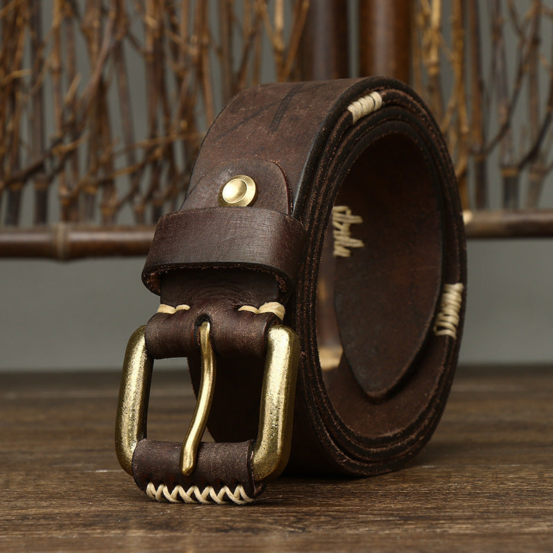 Handmade Retro Cowhide Leather Belt