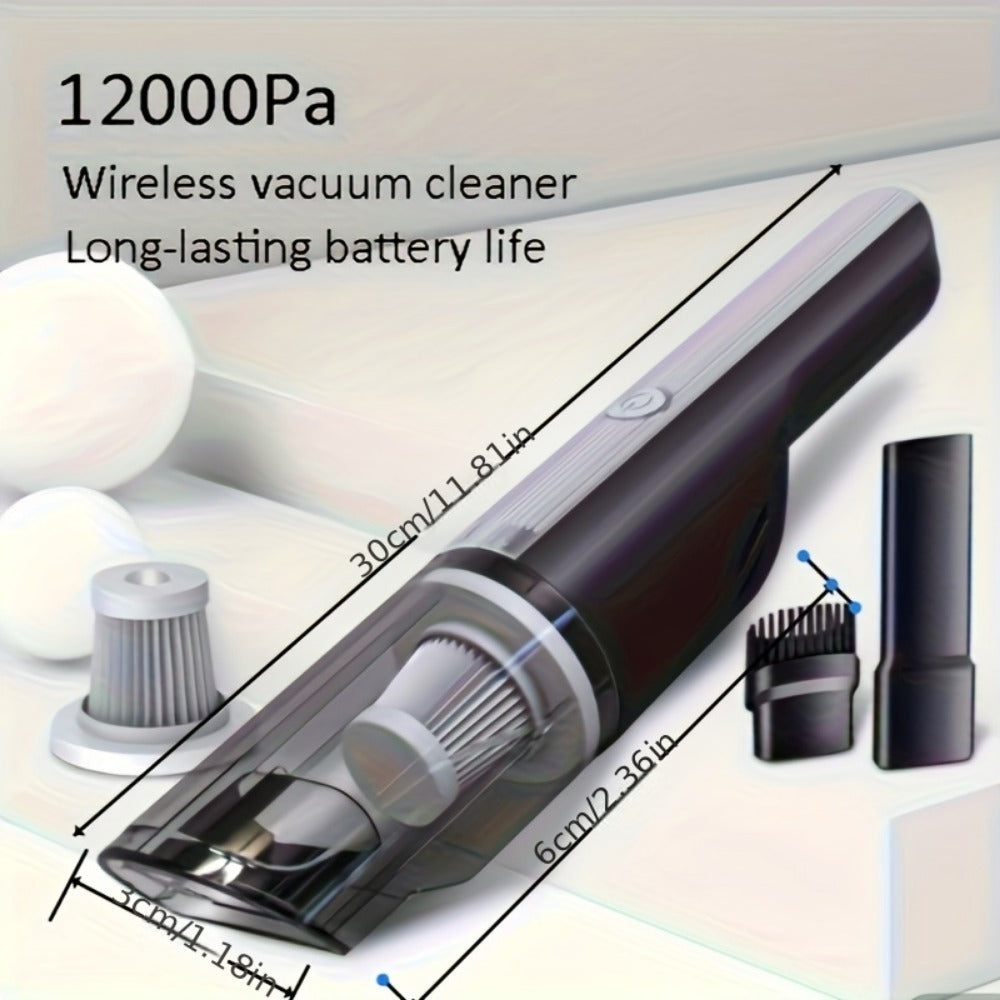 Wireless Red Handheld Car Vacuum Cleaner