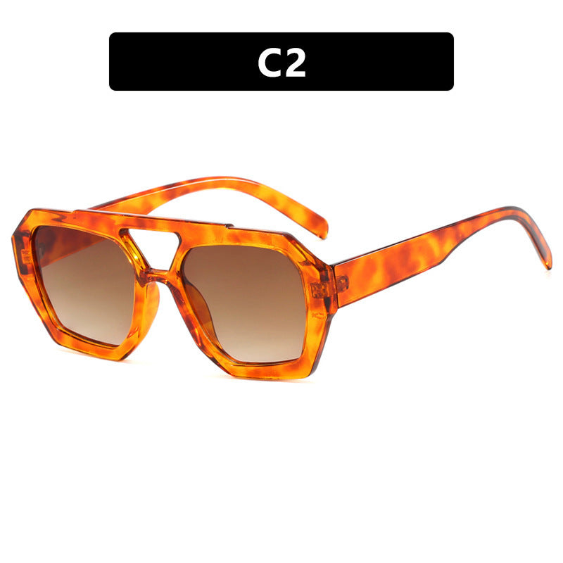 Leopard Big Frame Beach Sunglasses