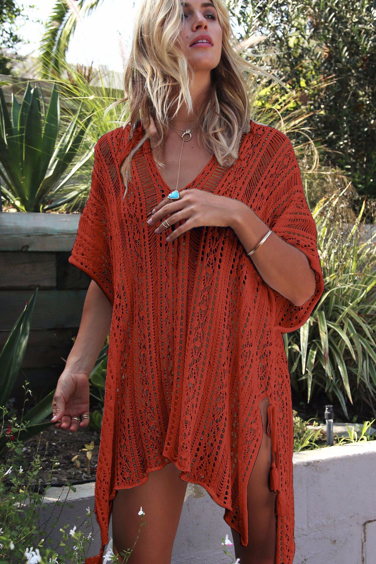 Breathable Knitted Hollow Beach Top
