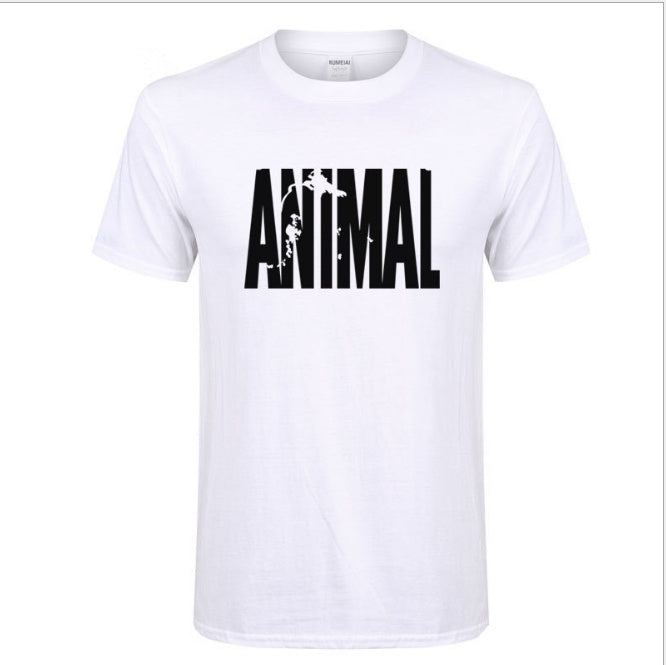 T-shirt de fitness d'été en coton imprimé pour homme