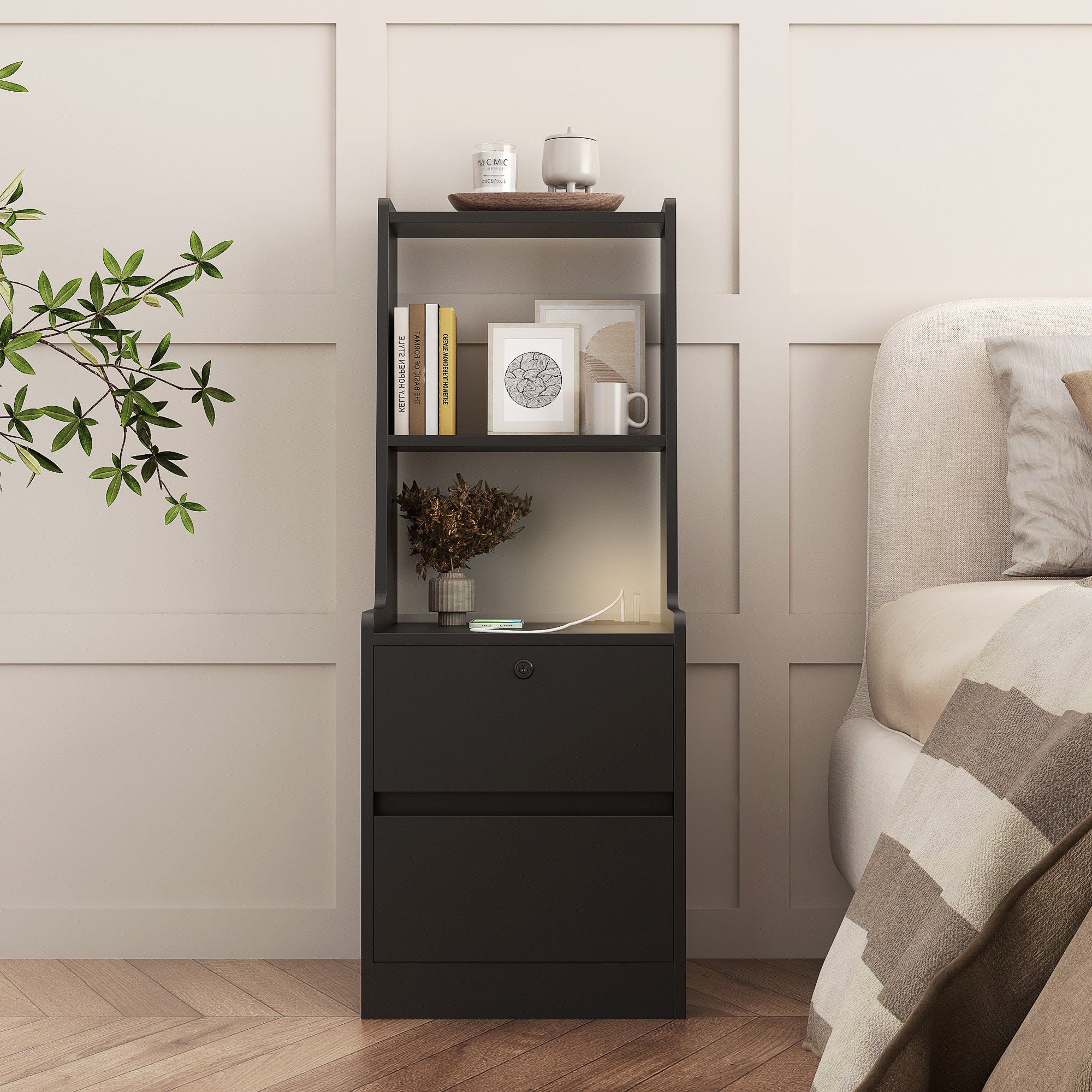 Smart Nightstand with Charging Station