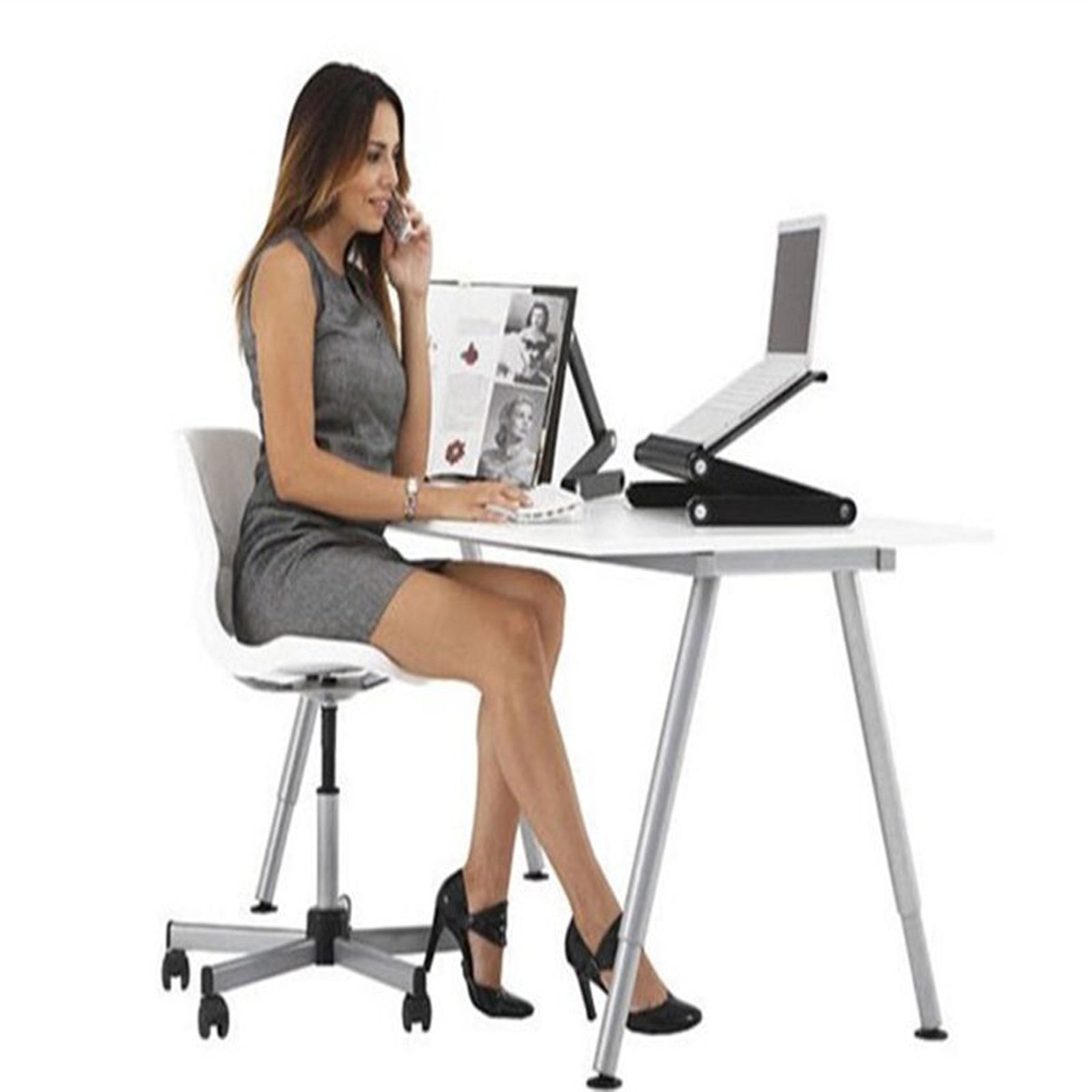 48x26cm Portable Folding Table Black