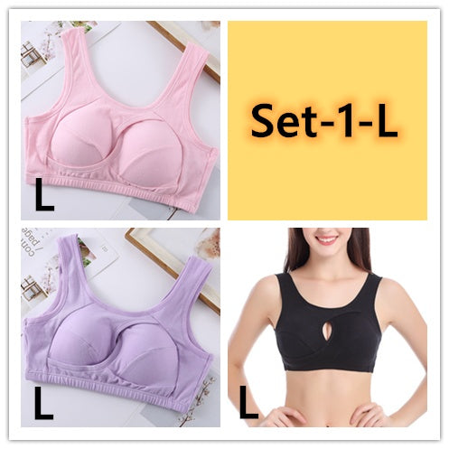 Soutien-gorge en coton sans armatures grande taille