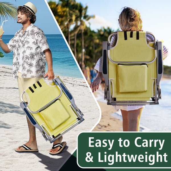 Yellow Aluminum Beach Chair