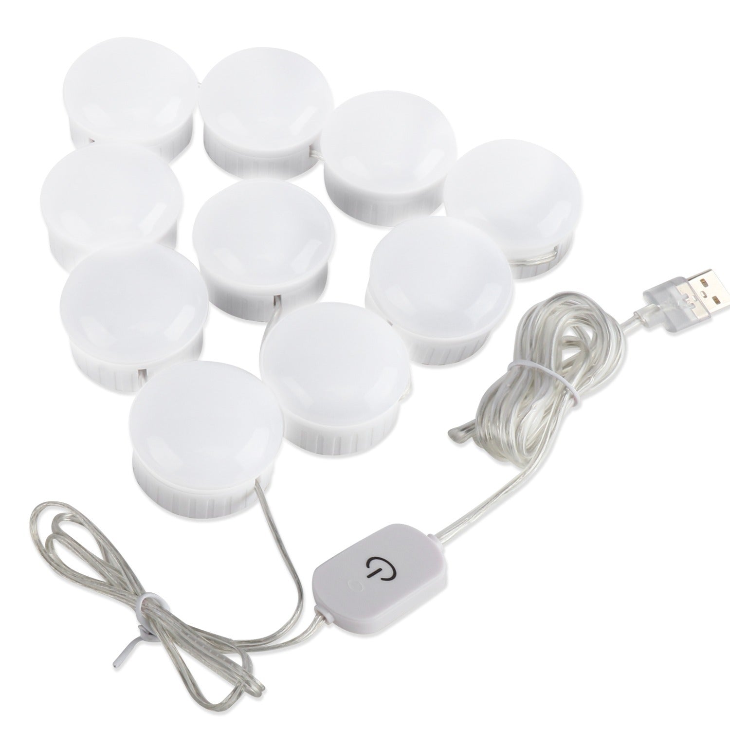 LED Makeup Mirror with Adjustable Ring Light