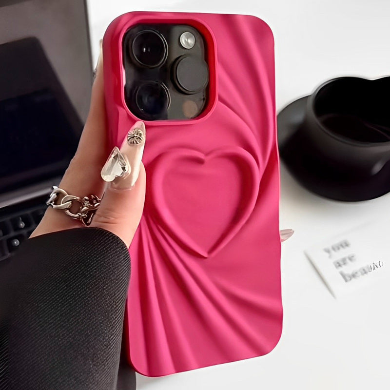 Ruffled Love Heart Phone Case