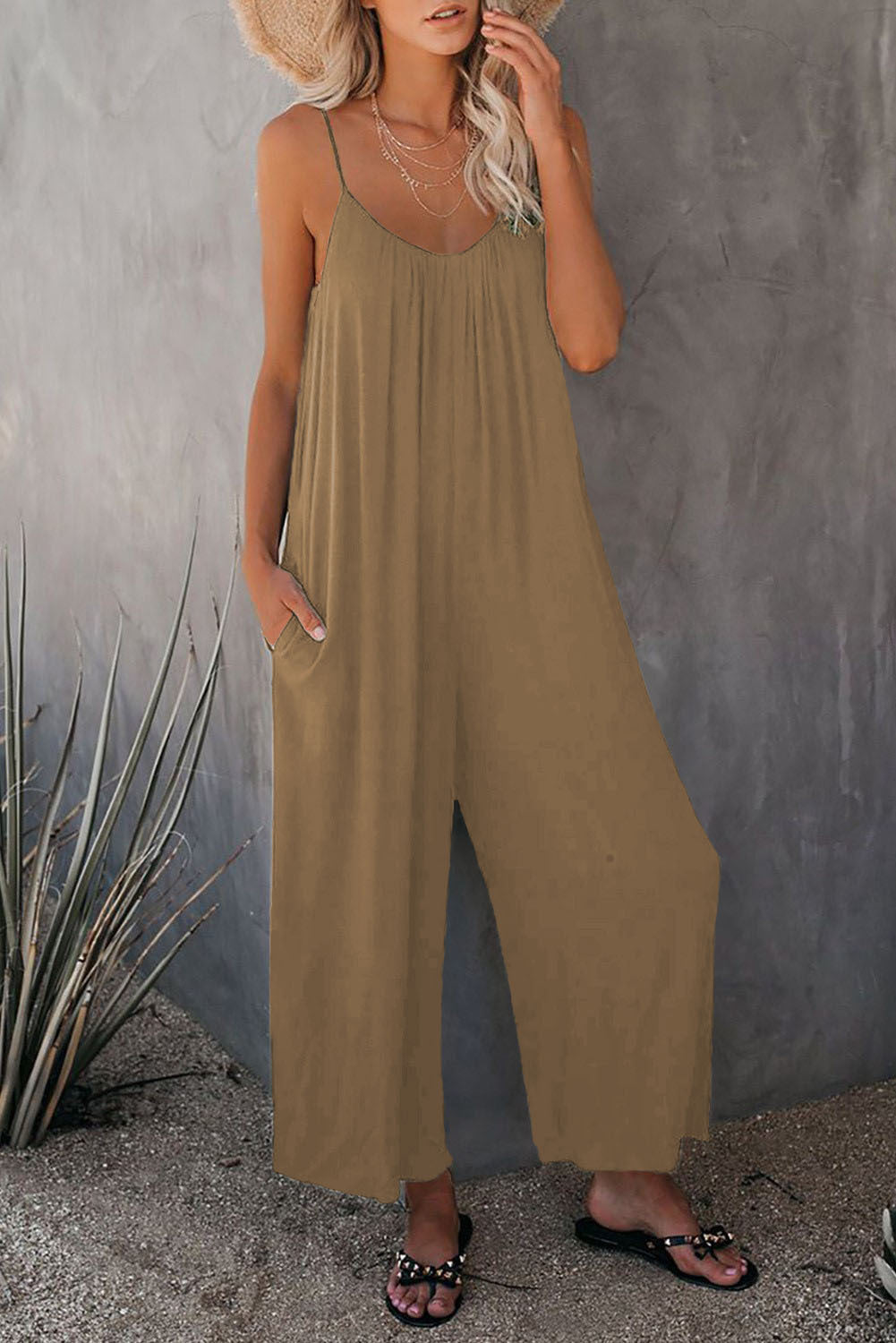 Combinaison ample sans manches pour femme