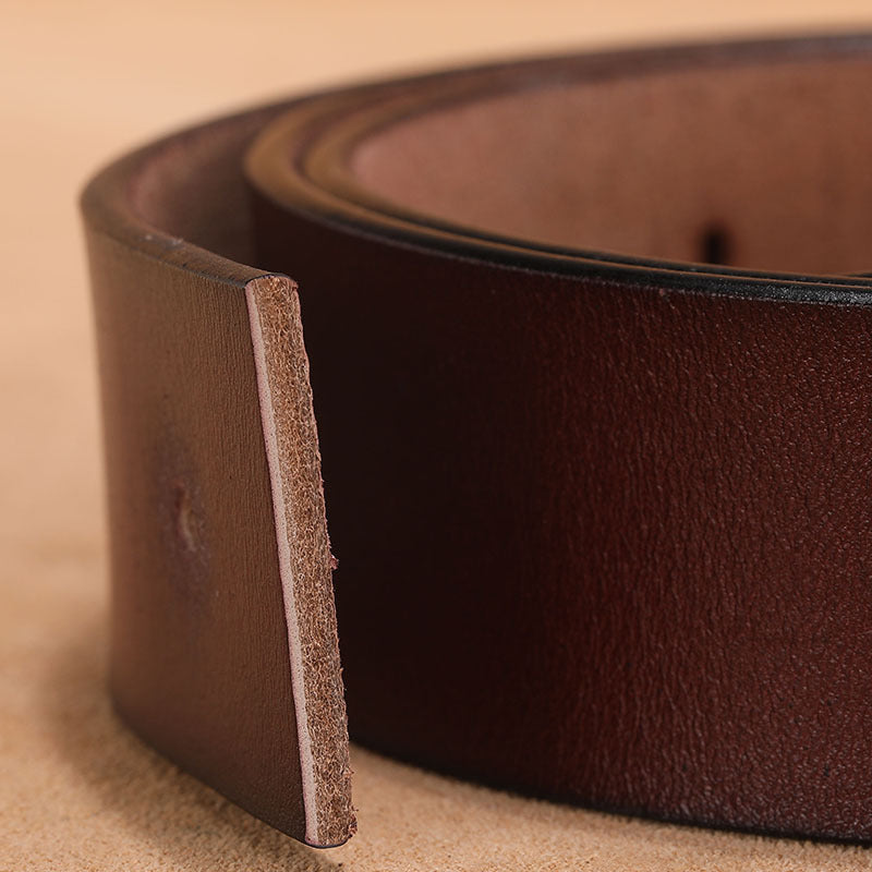 Retro Genuine Leather V Letter Pants Belt