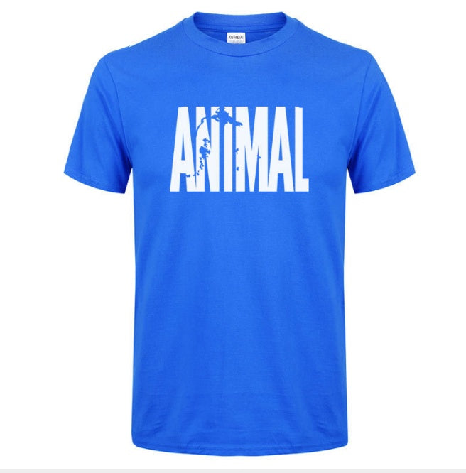 T-shirt de fitness d'été en coton imprimé pour homme