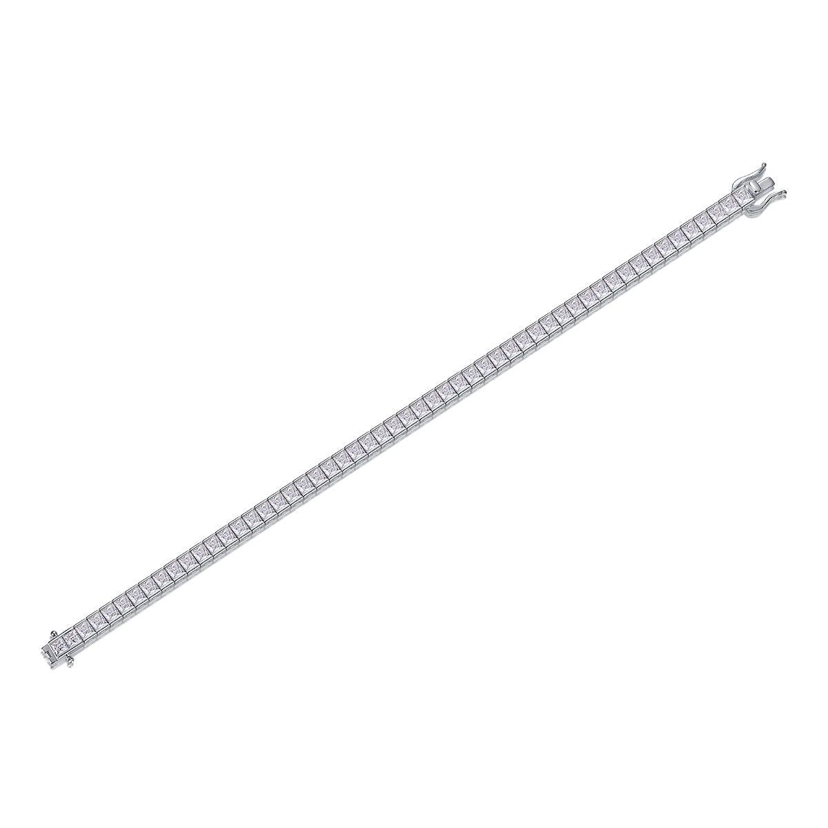 Time Tunnel Mosan Diamond Silver Necklace