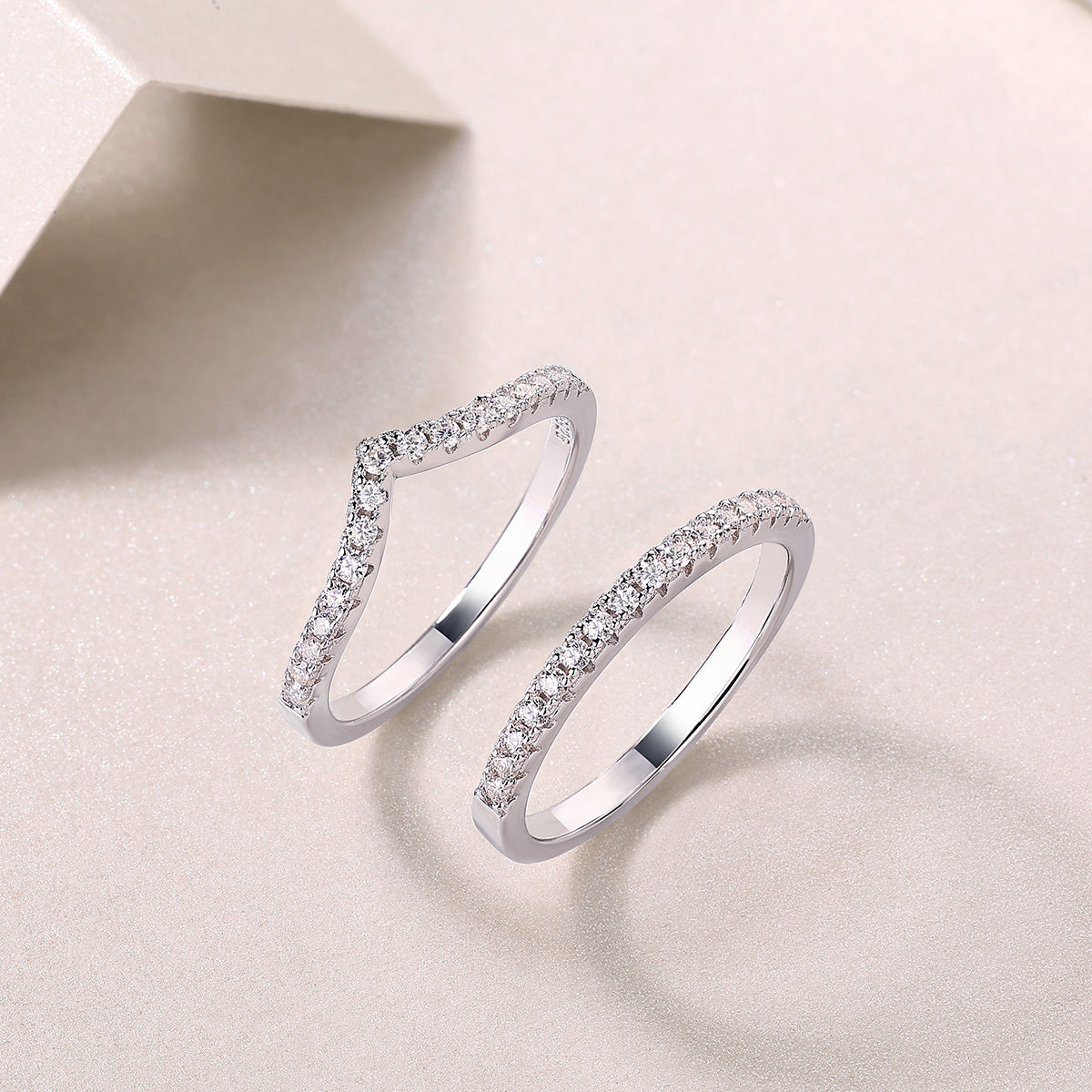 Crown Diamond Moissanite Silver Ring