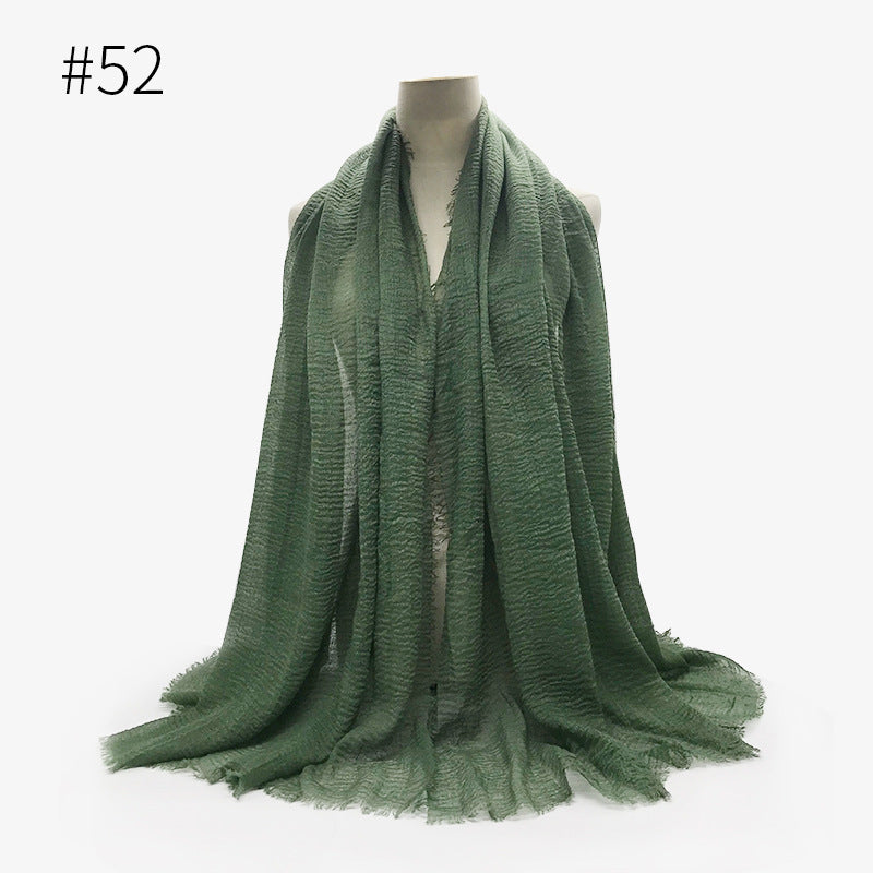 Bubble Cotton Scarf Hijab Wrap Shawl