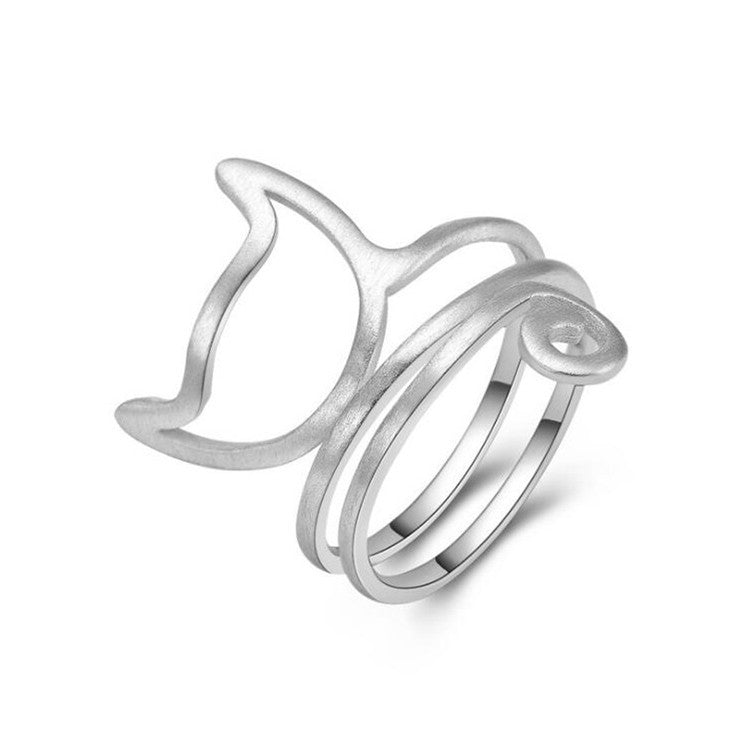 S925 Silver Cute Cat Ring