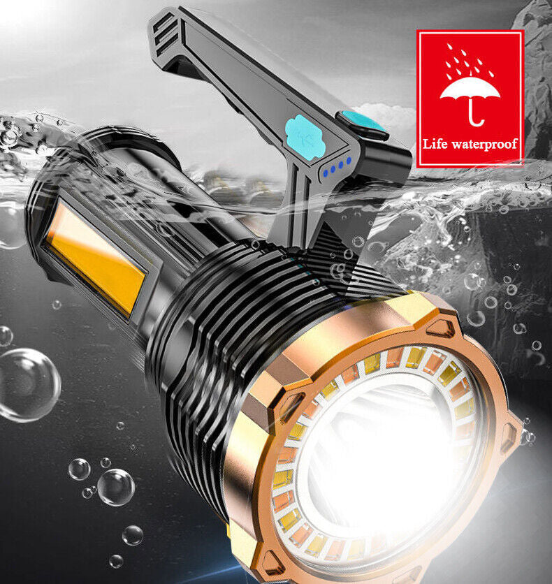 Rechargeable LED Flashlight, 8 Mode Searchlight