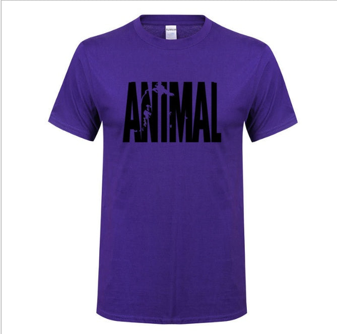 T-shirt de fitness d'été en coton imprimé pour homme
