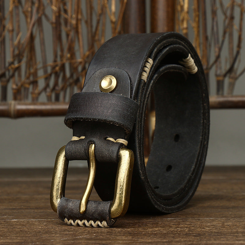 Handmade Retro Cowhide Leather Belt
