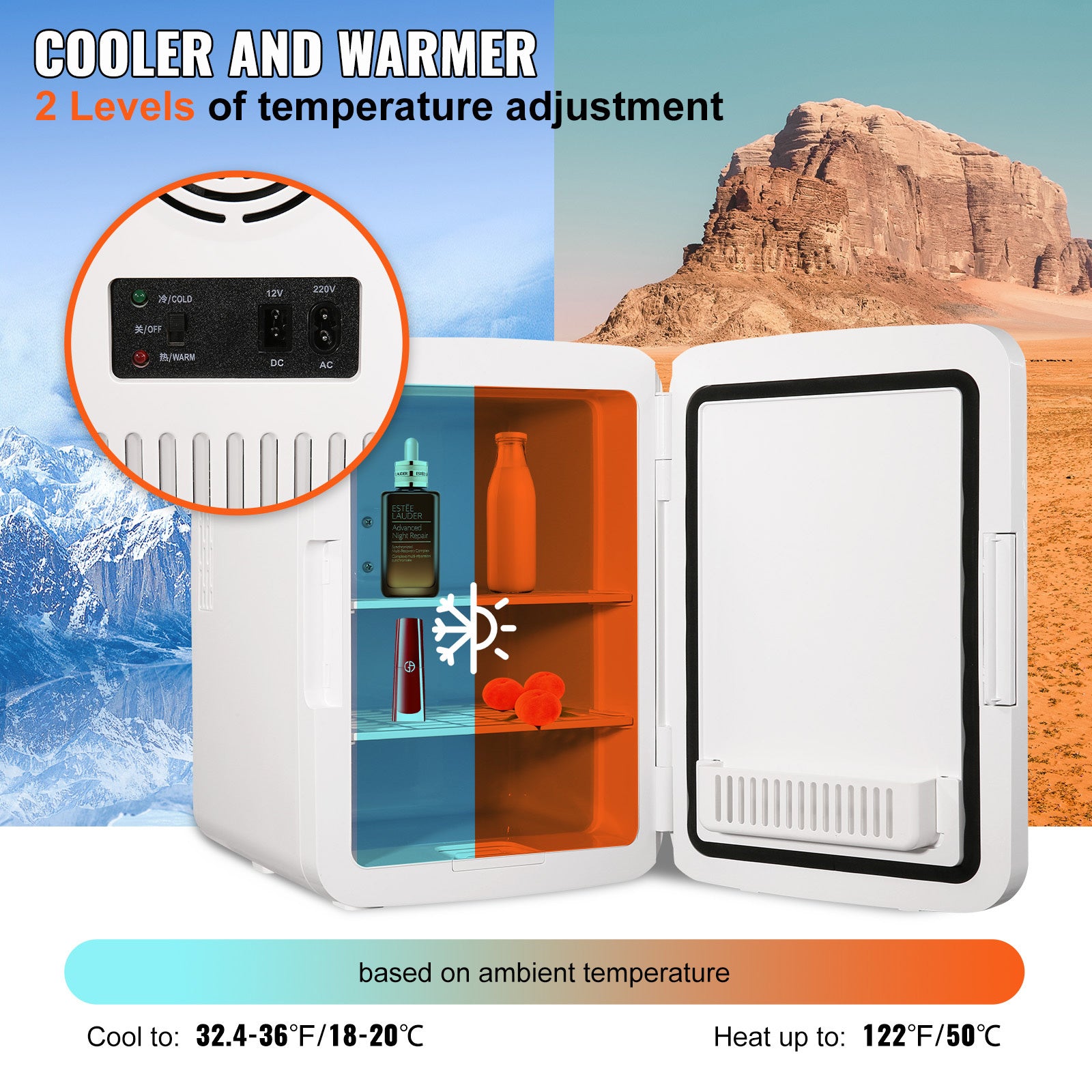VEVOR 10L Mini Fridge Black – Portable
