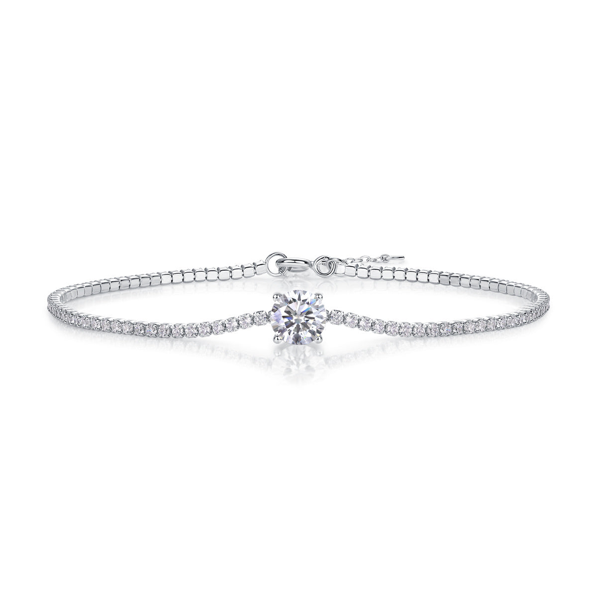 Dawn Dew Beads Diamond Silver Bracelet