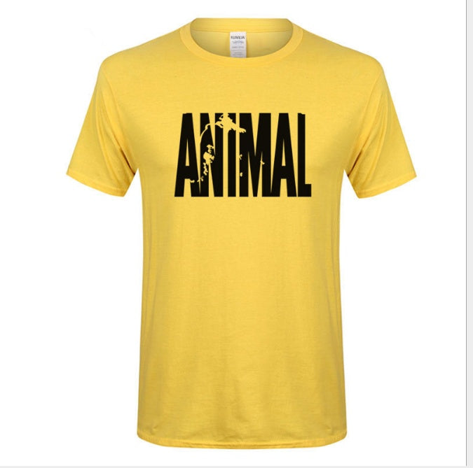 T-shirt de fitness d'été en coton imprimé pour homme