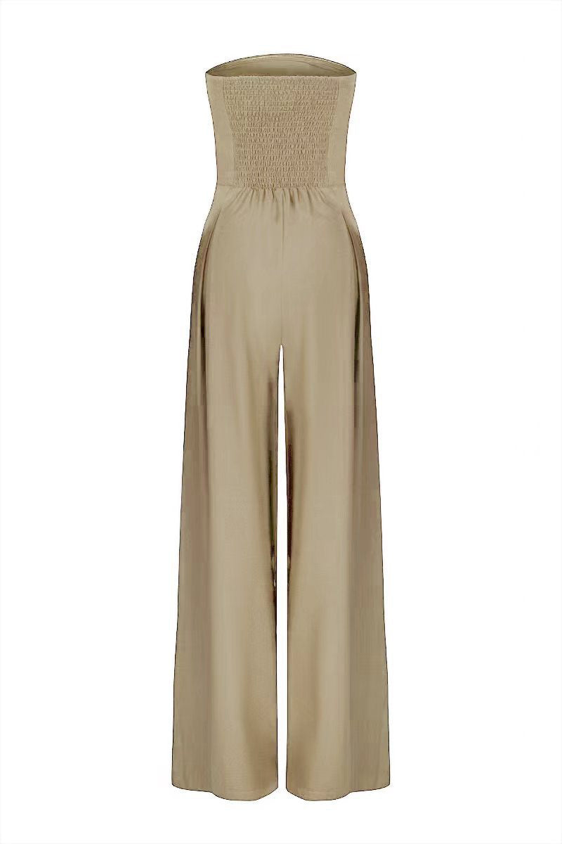 Loose Backless Wide-Leg Jumpsuit