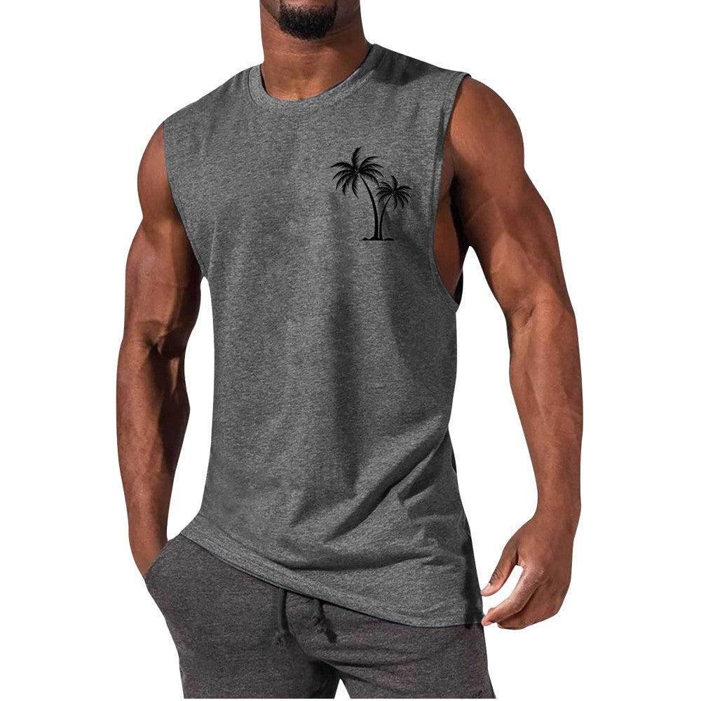 Débardeur brodé cocotier pour homme