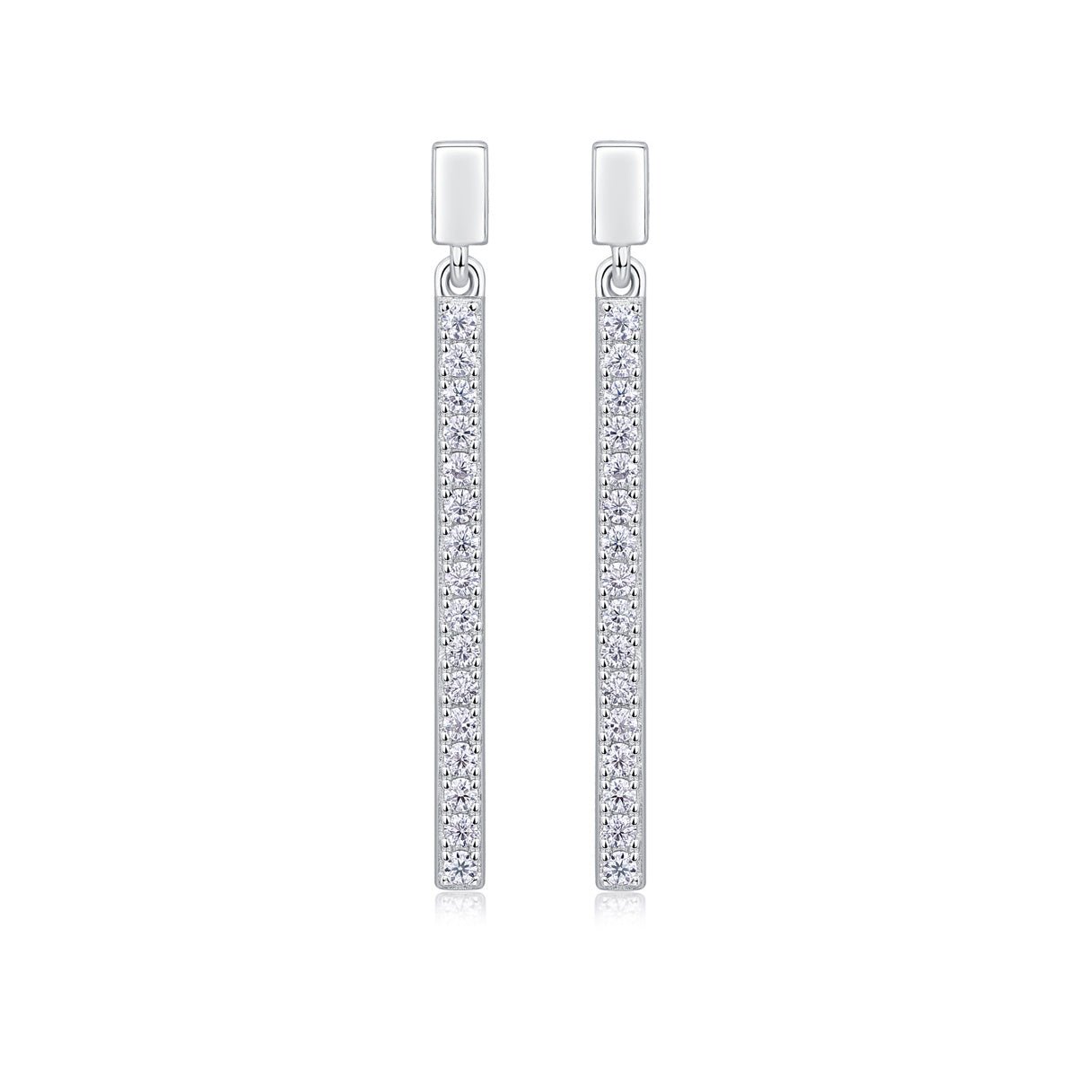 Moissanite Jumping Diamond Stud Earrings
