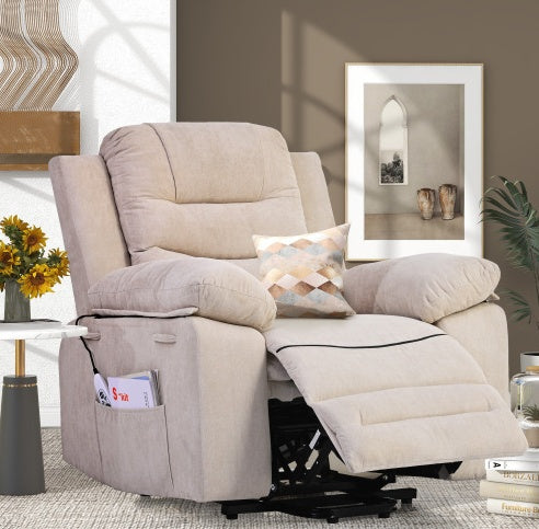 Power Lift Massage Recliner Chair Blue