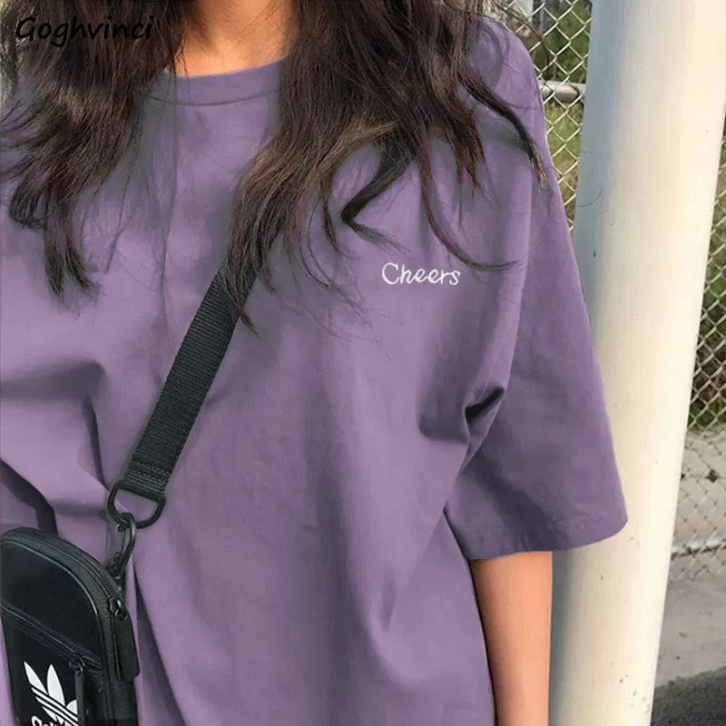 T-shirt ample à lettres pour femme