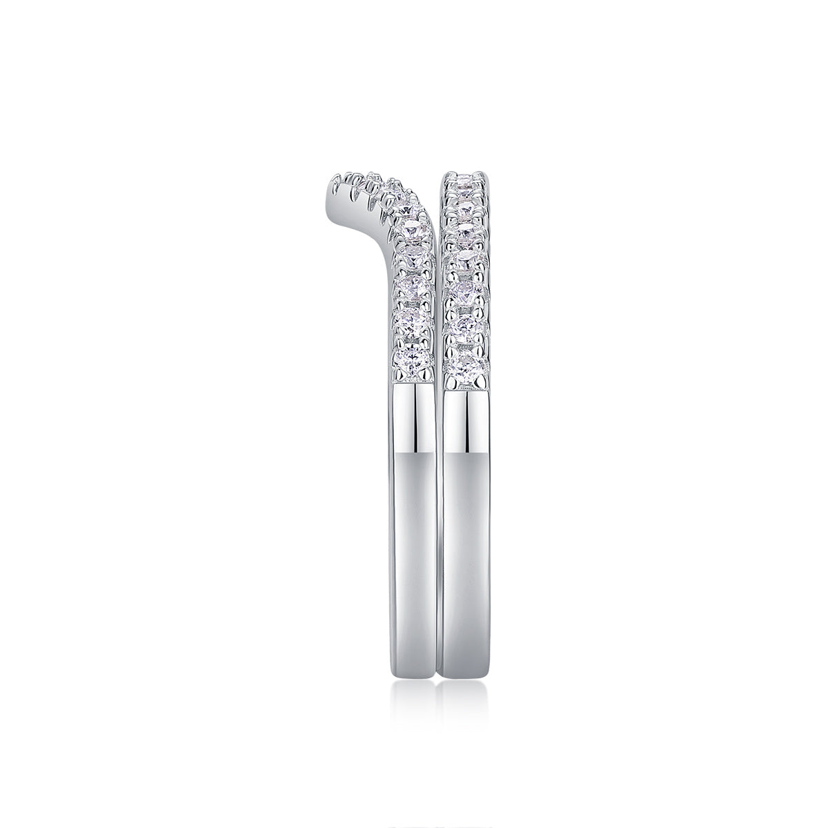 Crown Diamond Moissanite Silver Ring