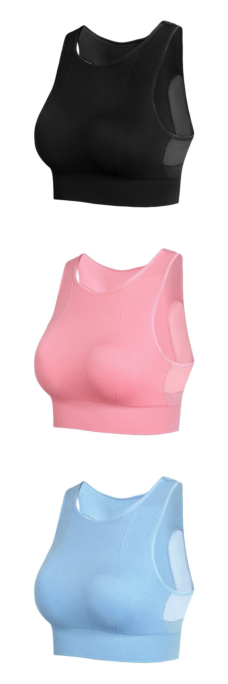 Double-Layer Mesh Sports Bra – Women