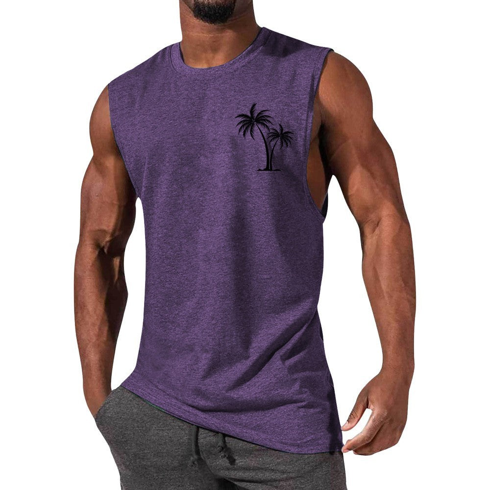 Débardeur brodé cocotier pour homme